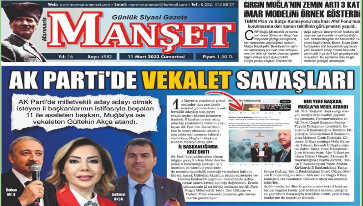 Muğla AK Parti’de vekalet savaşları başlamış