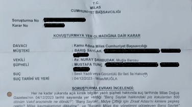 Barış Saylak’ın hakkımda yaptığı suç duyurusuna KYOK kararı verildi